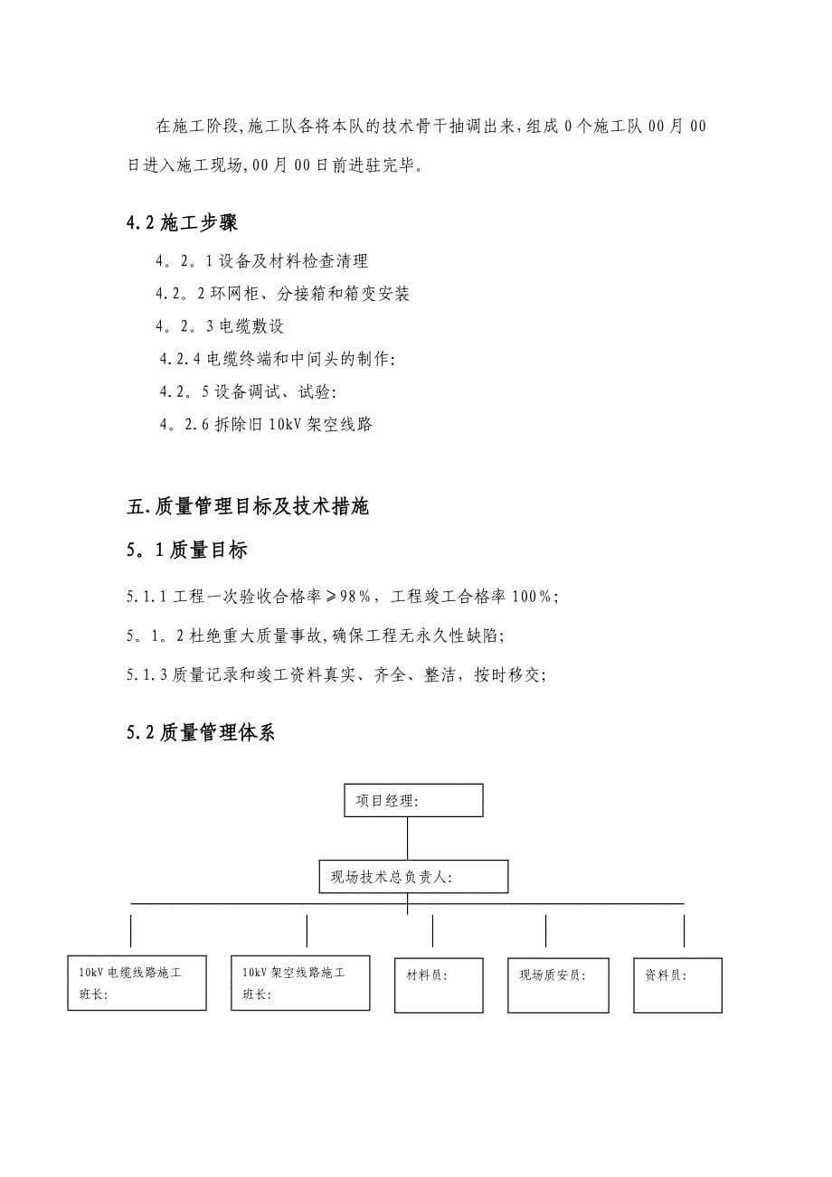 【建筑施工方案】电缆施工方案样板_第5页