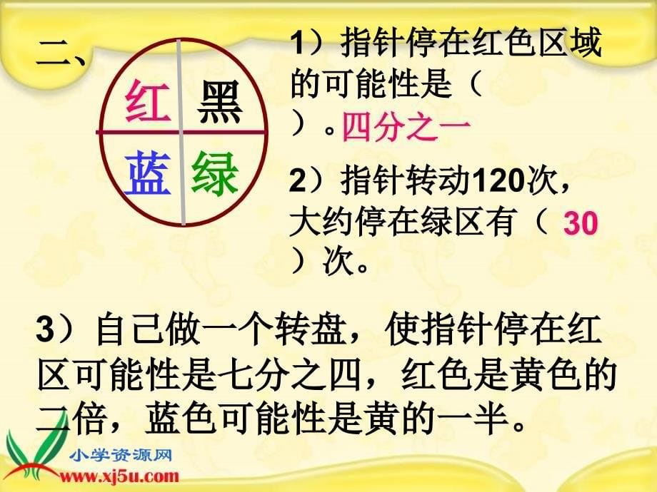 北师大版数学五年级上册《统计与可能性总复习》课件_第5页