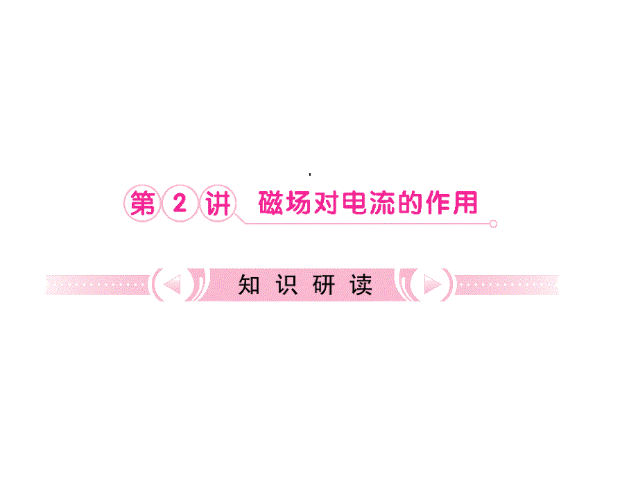 一学习目标认识安培力会判断安培力的方向会计_第1页