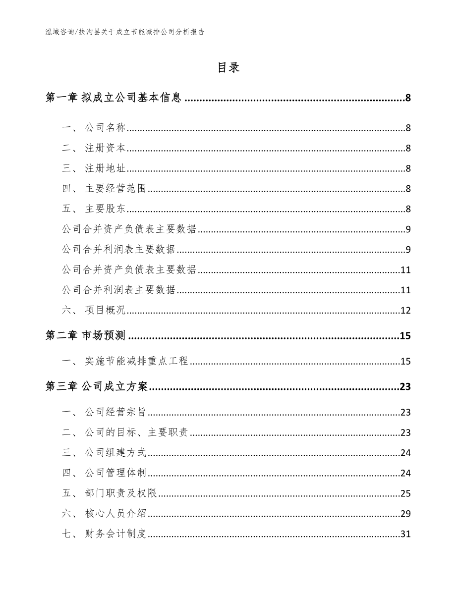 扶沟县关于成立节能减排公司分析报告【参考范文】_第2页