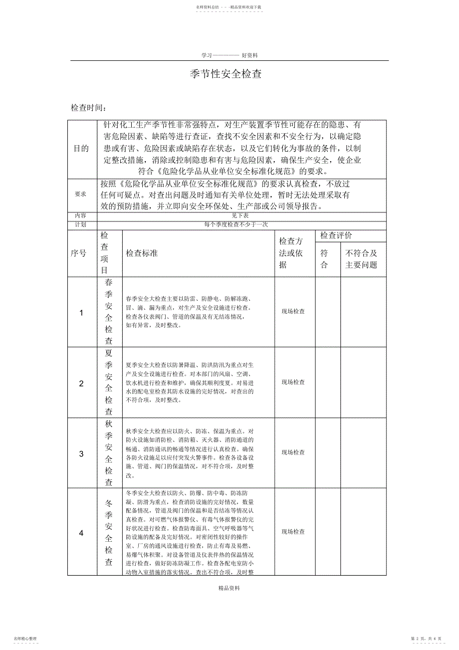 2022年2022年季节性安全隐患排查..讲解学习_第2页