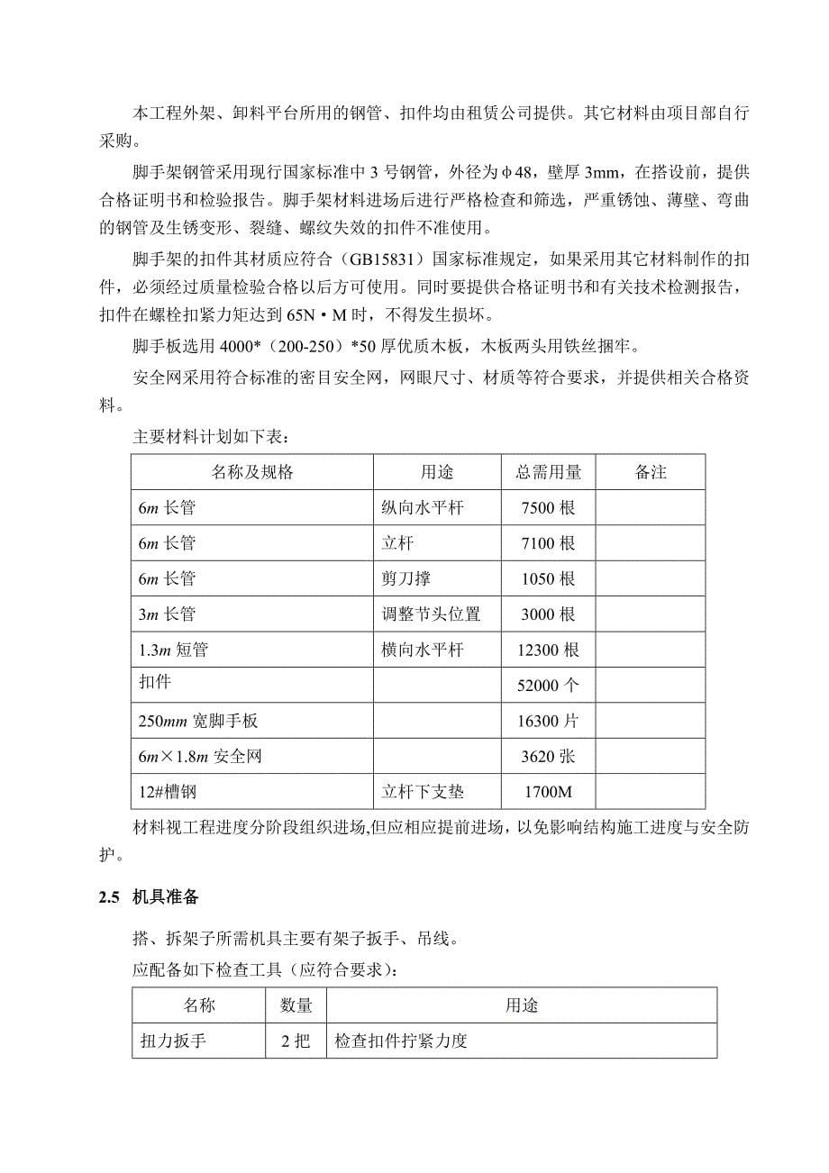 落地式钢管双排脚手架施工方案_第5页