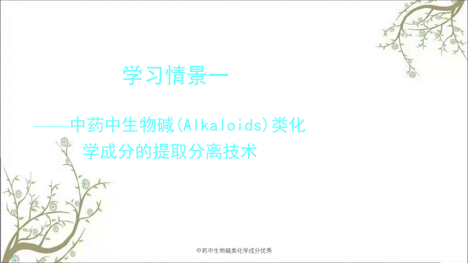 中药中生物碱类化学成分优秀_第2页