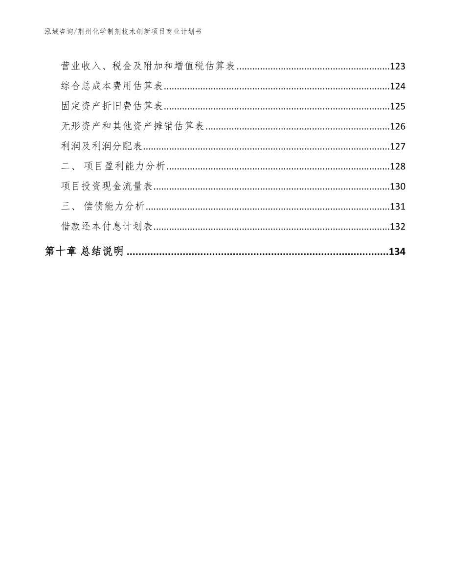 荆州化学制剂技术创新项目商业计划书【模板范文】_第5页