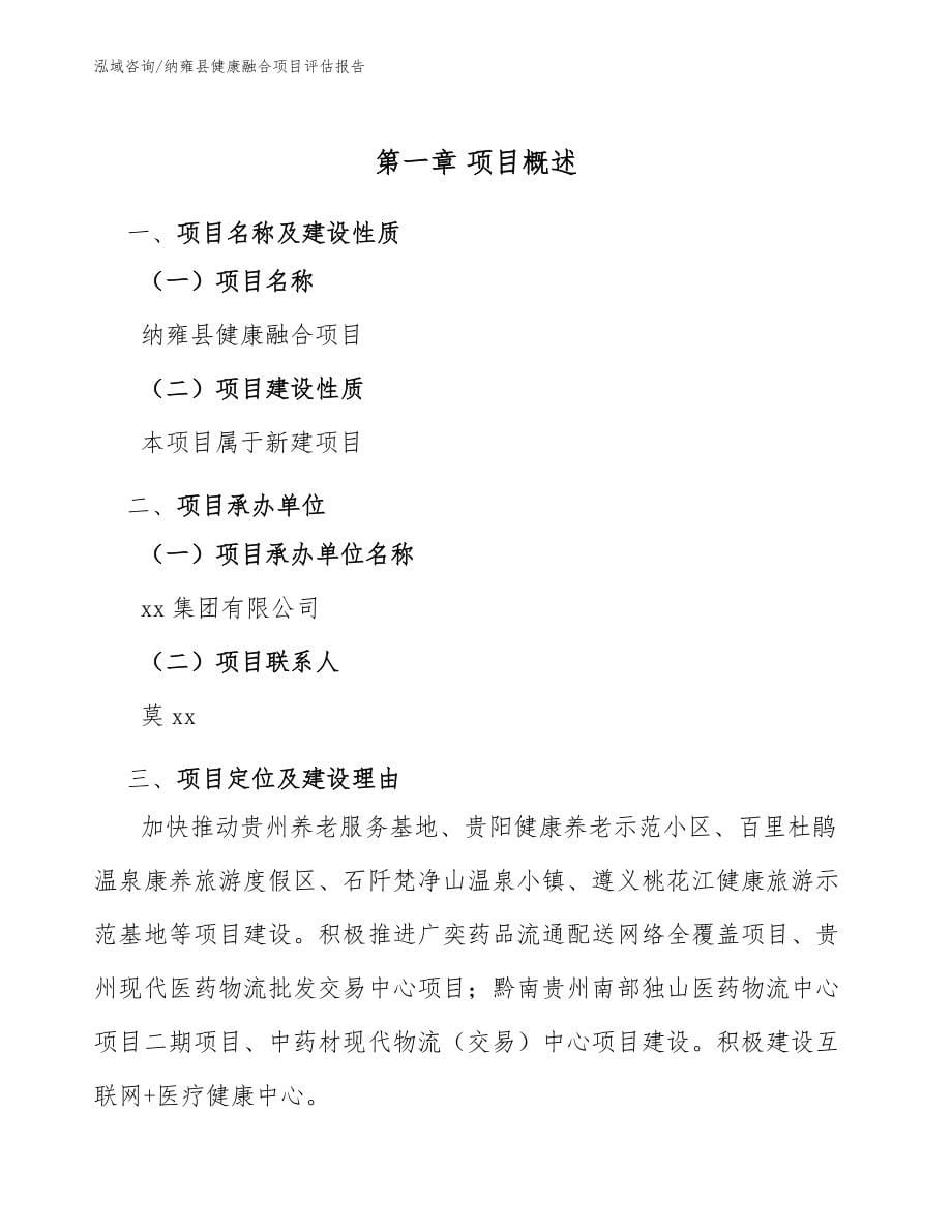 纳雍县健康融合项目评估报告_参考范文_第5页