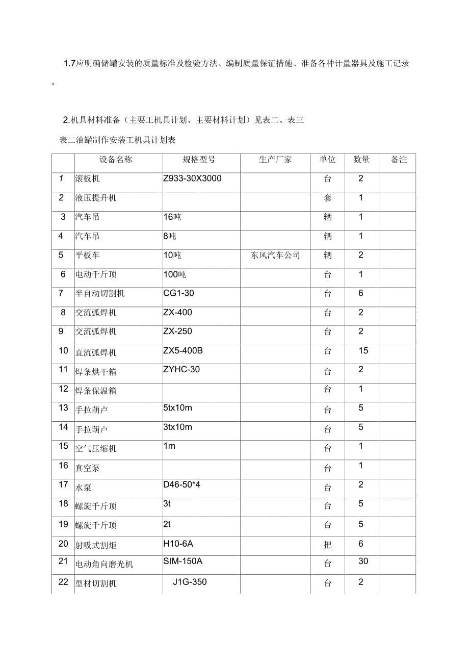 20000立方米油罐本体制作安装工程施工设计方案_第5页