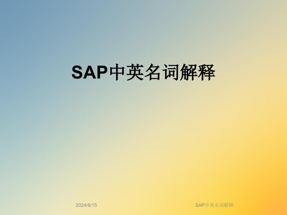 SAP中英名词解释课件_第1页