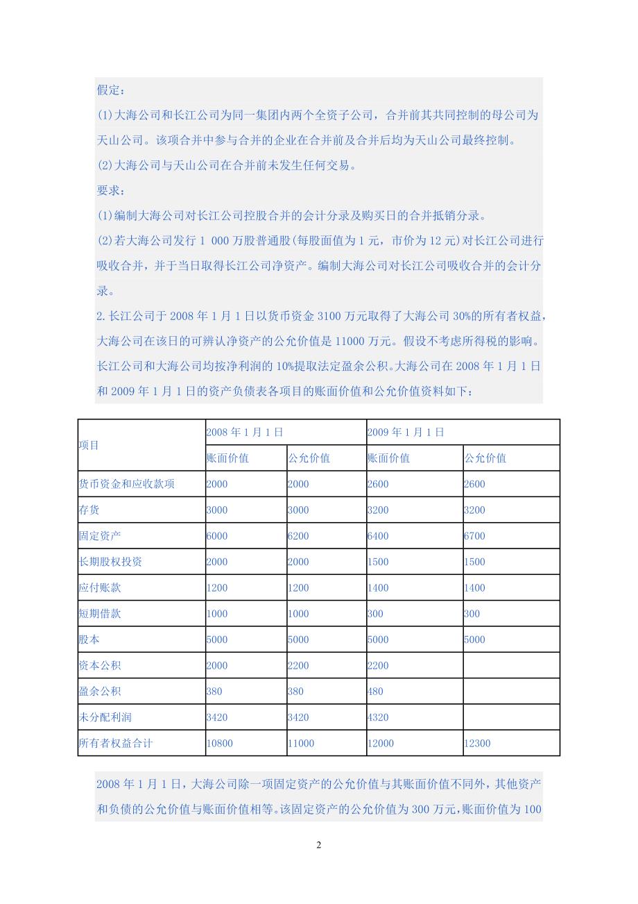 企业合并_练习 2.doc_第2页