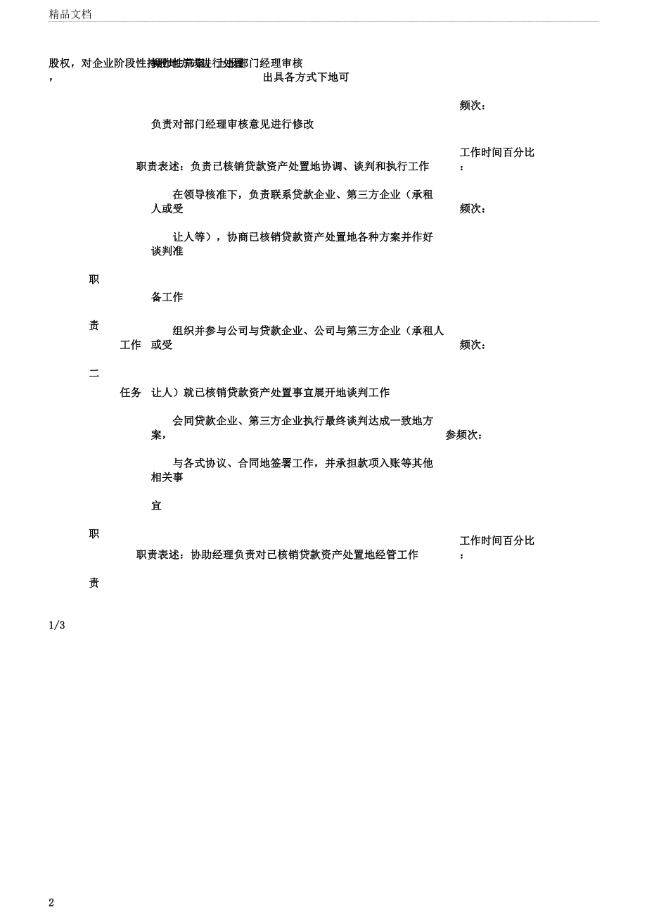 信托投资企业地信托部资产经营专责职务.docx_第2页