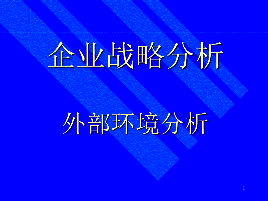 企业战略分析培训ppt课件_第1页