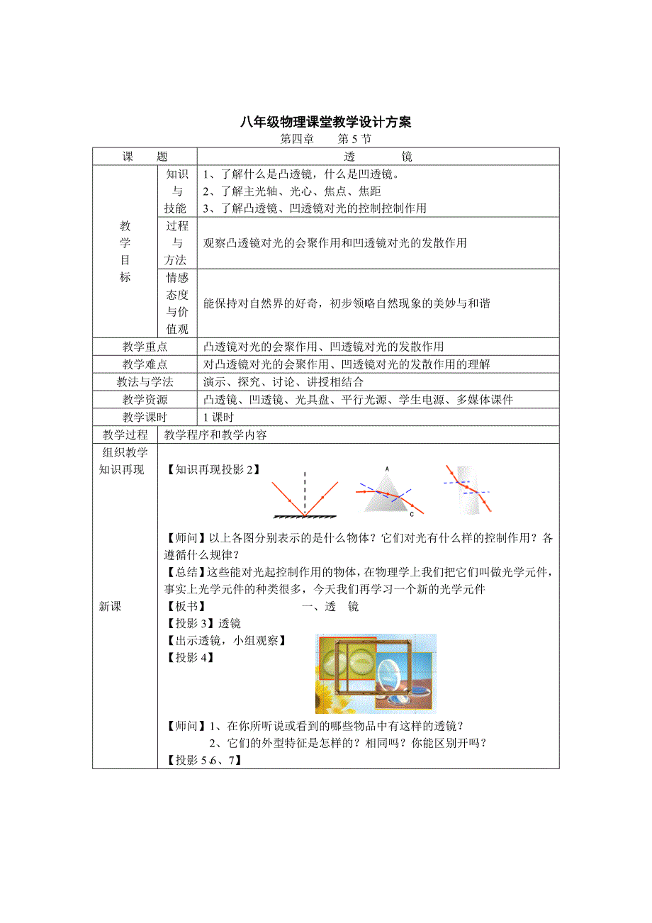 初中物理教学设计方案 (2)_第1页
