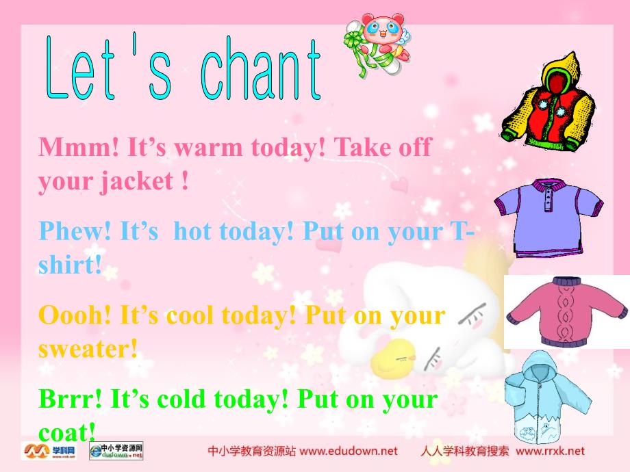 人教PEP版英语四下unit4it’swarmtodaypartB课件_第2页