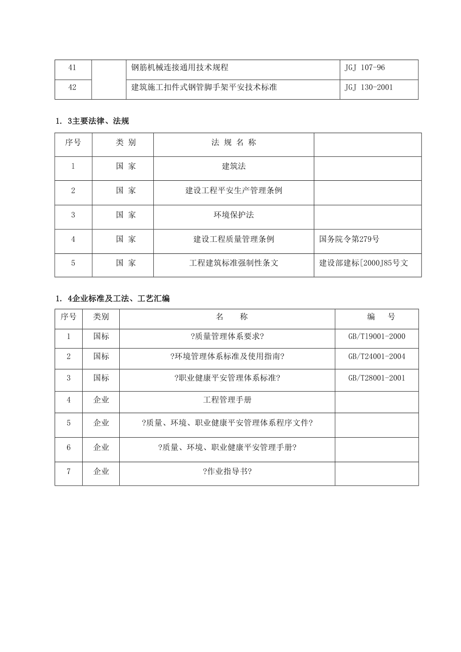 吉林油田滨江嘉园四区住宅楼工程施工组织设计_第3页