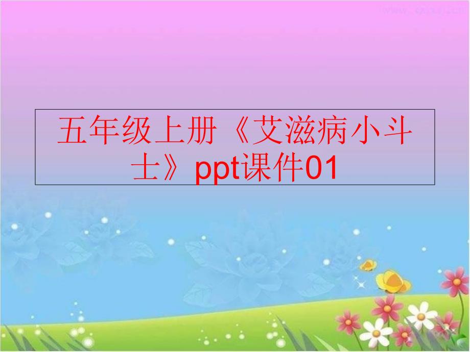 精品五年级上册艾滋病小斗士ppt课件01可编辑_第1页