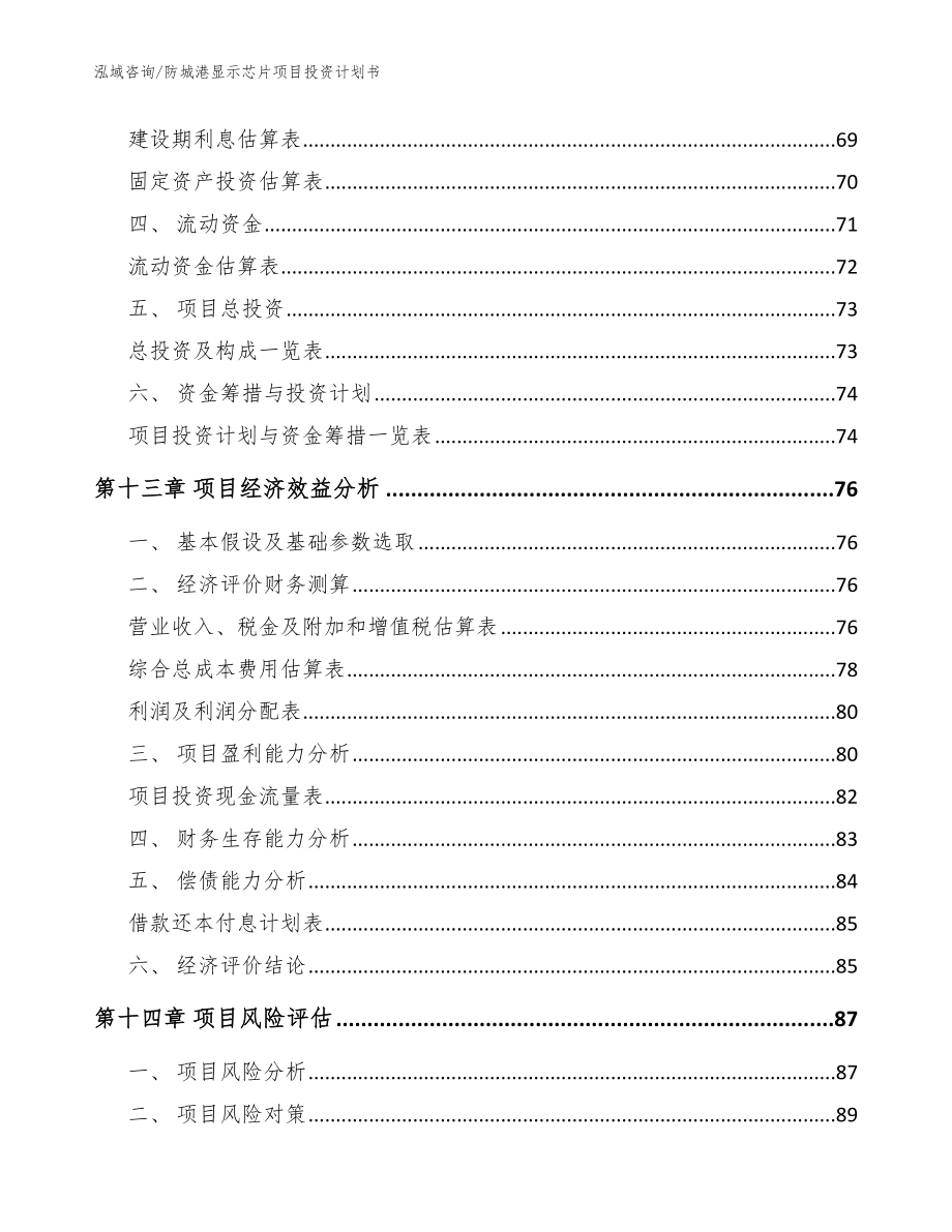 防城港显示芯片项目投资计划书【参考模板】_第4页