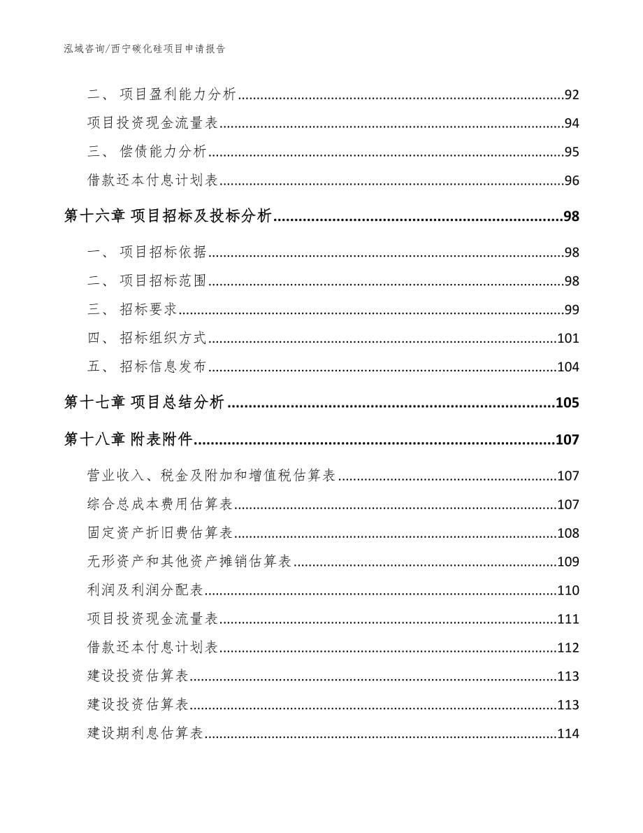 西宁碳化硅项目申请报告【范文模板】_第5页