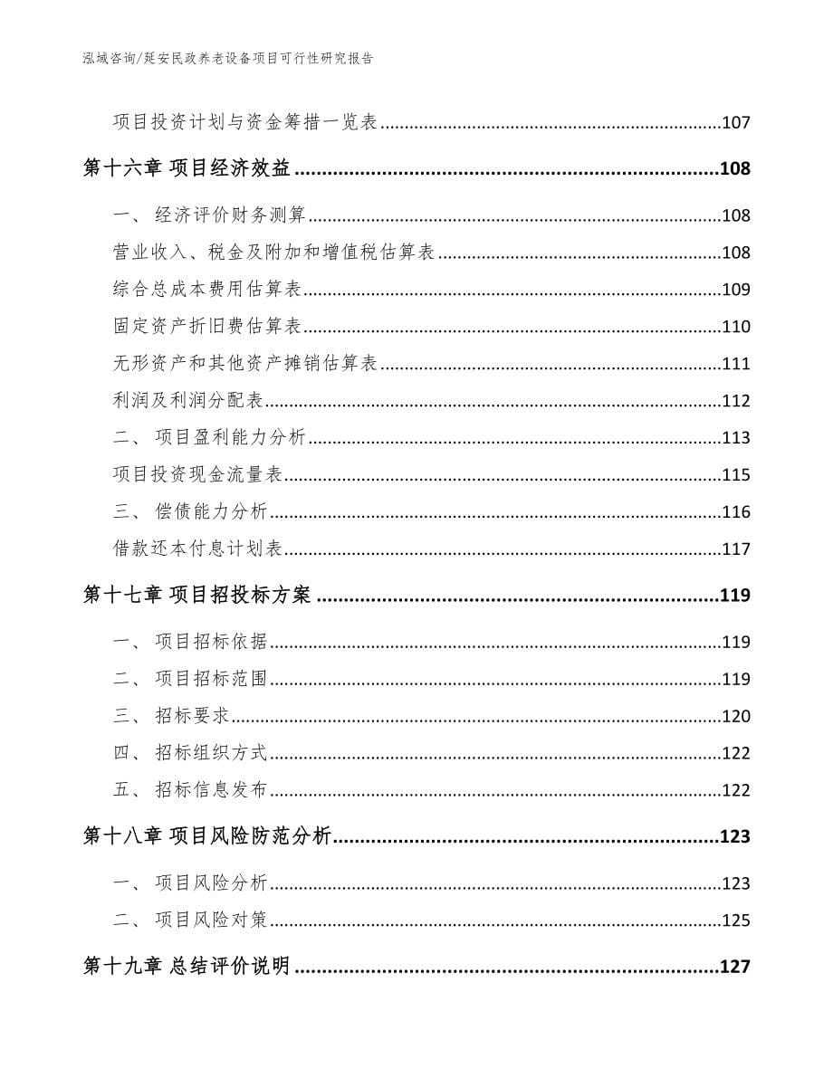 延安民政养老设备项目可行性研究报告_模板范文_第5页