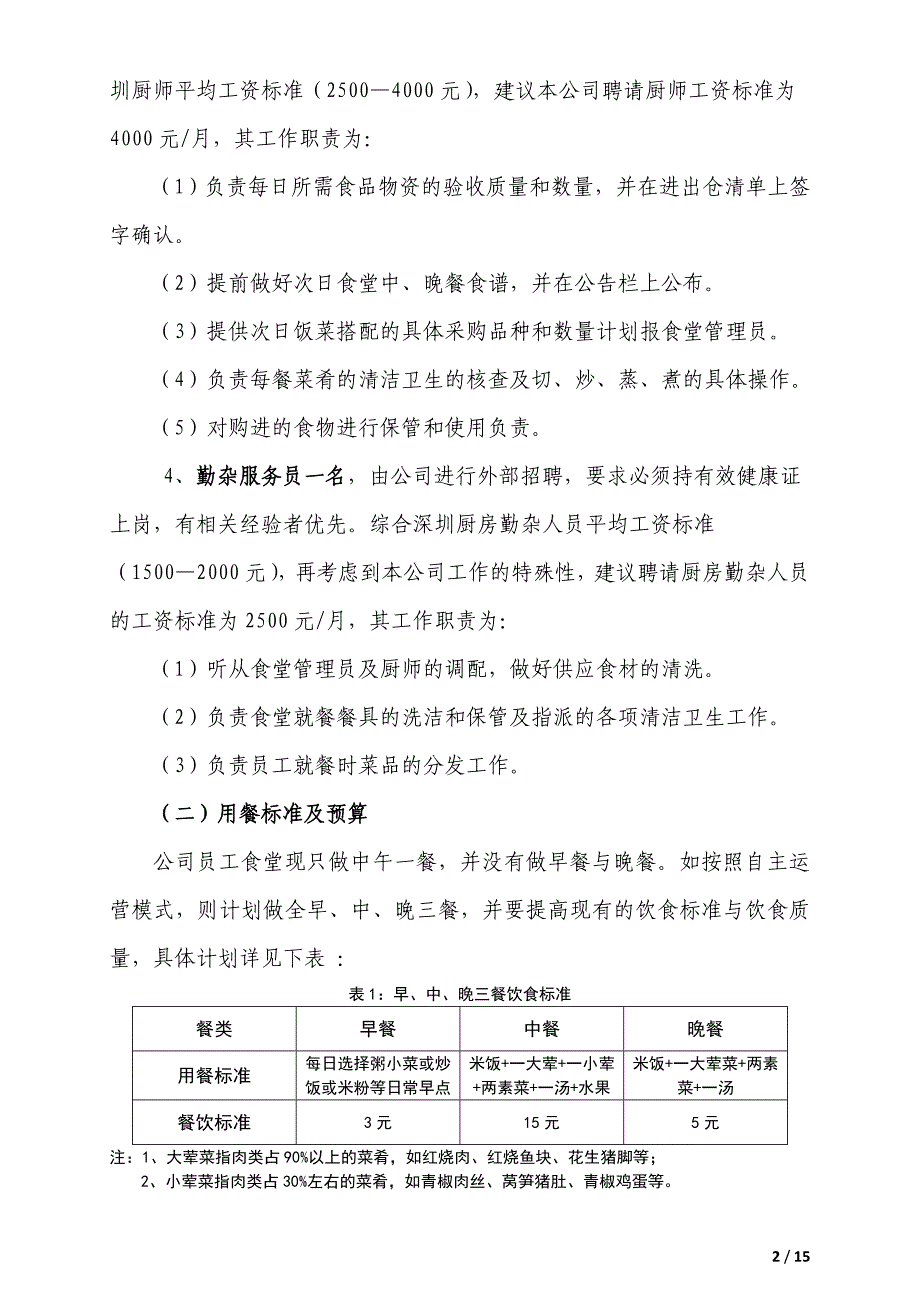 精品资料（2021-2022年收藏）某公司员工食堂改革方案剖析_第2页