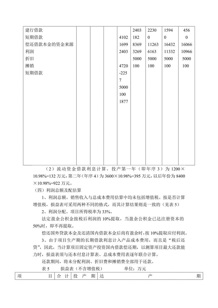 新建项目财务评估报告_第5页