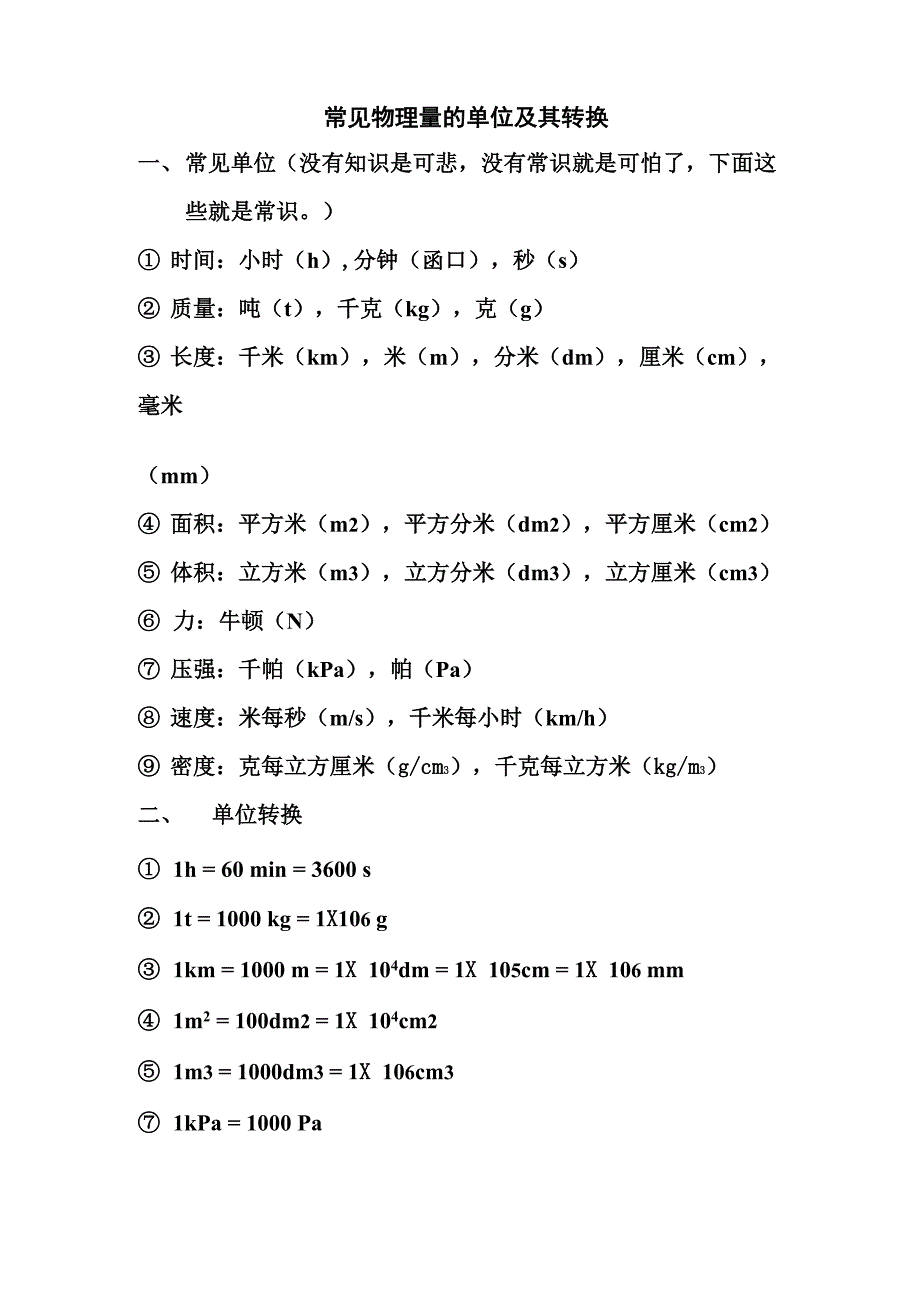 常用单位及转换_第1页