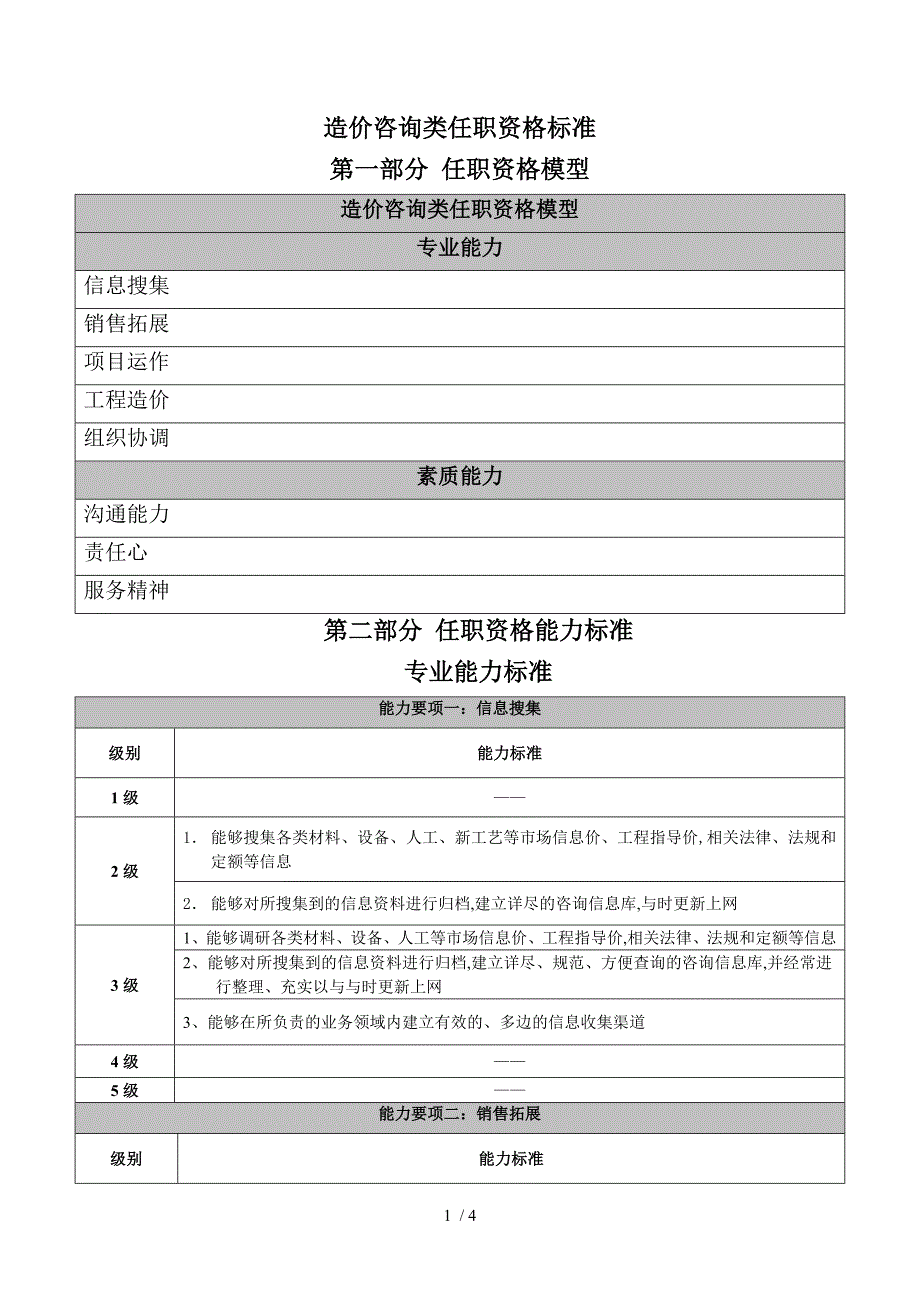 造价咨询类任职资格标准1123_第1页