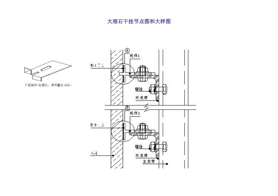 最新大理石干挂施工节点大样图CAD图ppt课件_第2页