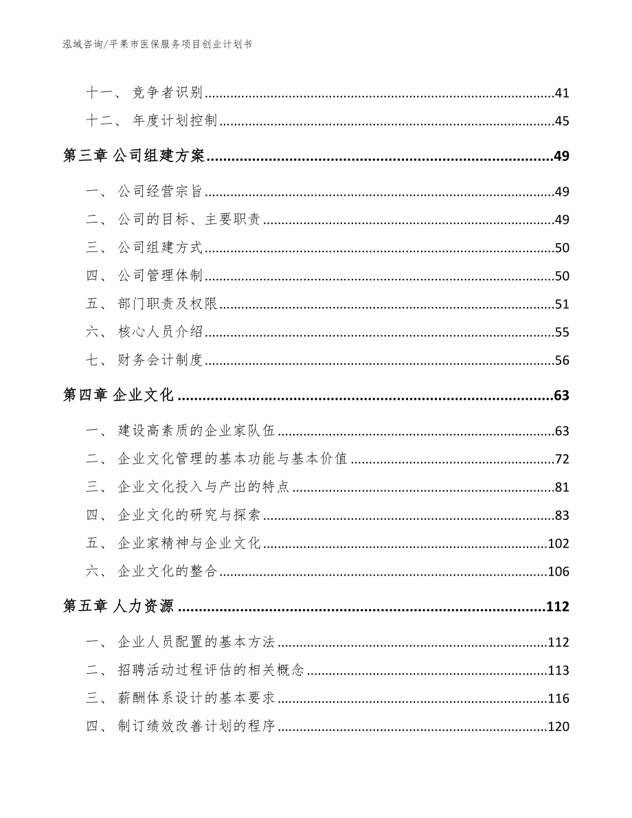 平果市医保服务项目创业计划书参考模板_第4页