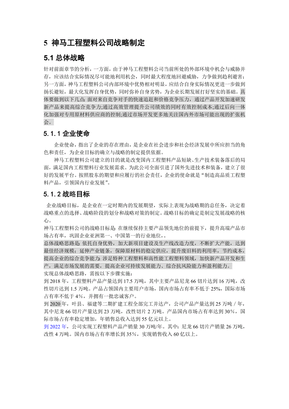 神马工程塑料公司战略制定_第1页