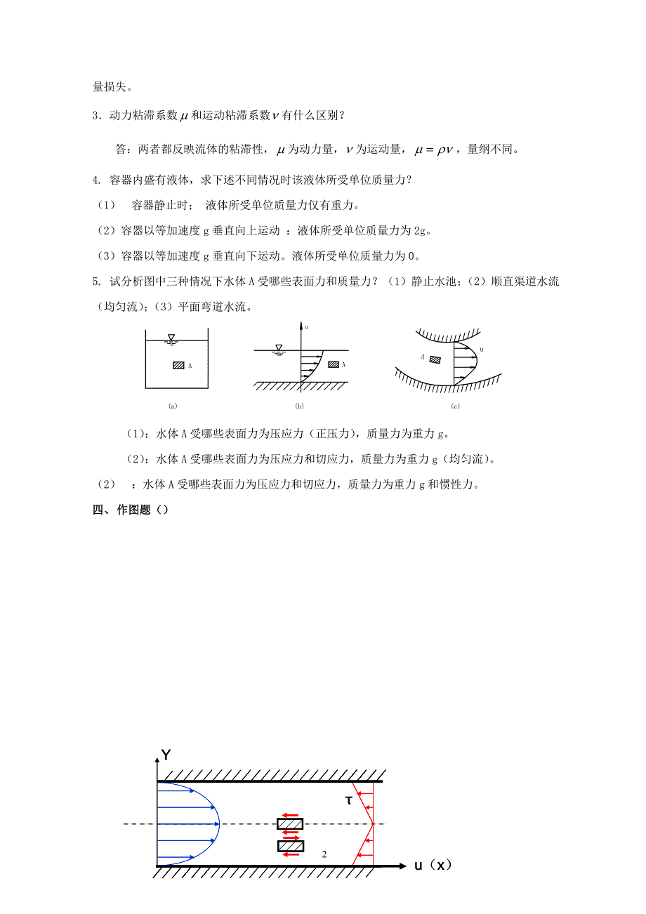 电大流体力学形成性考核册有画图题(答案1.2.3.4)_第2页