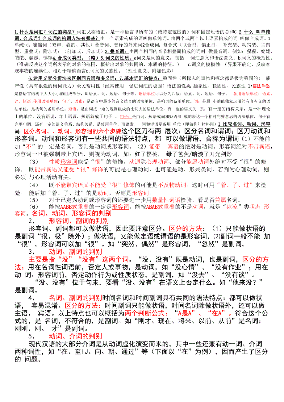 现代汉语考试要点_第1页