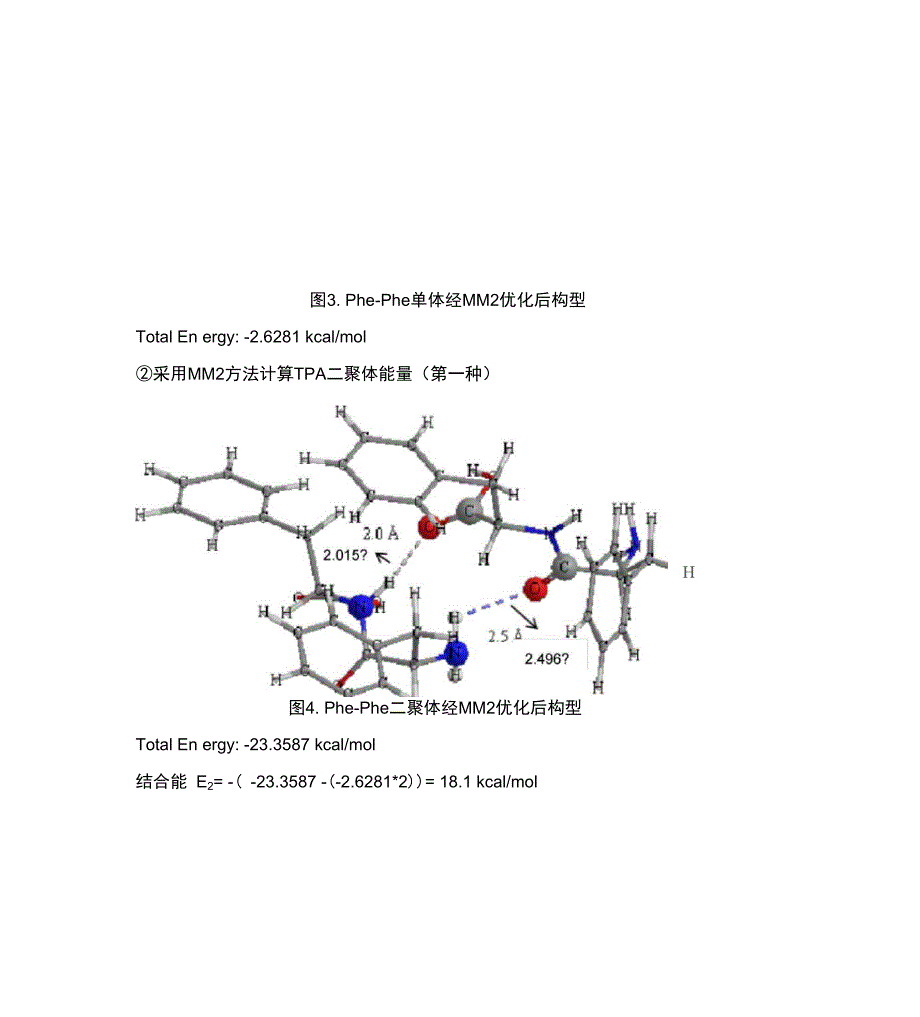分子模拟实验实验报告氢键络合物_第3页
