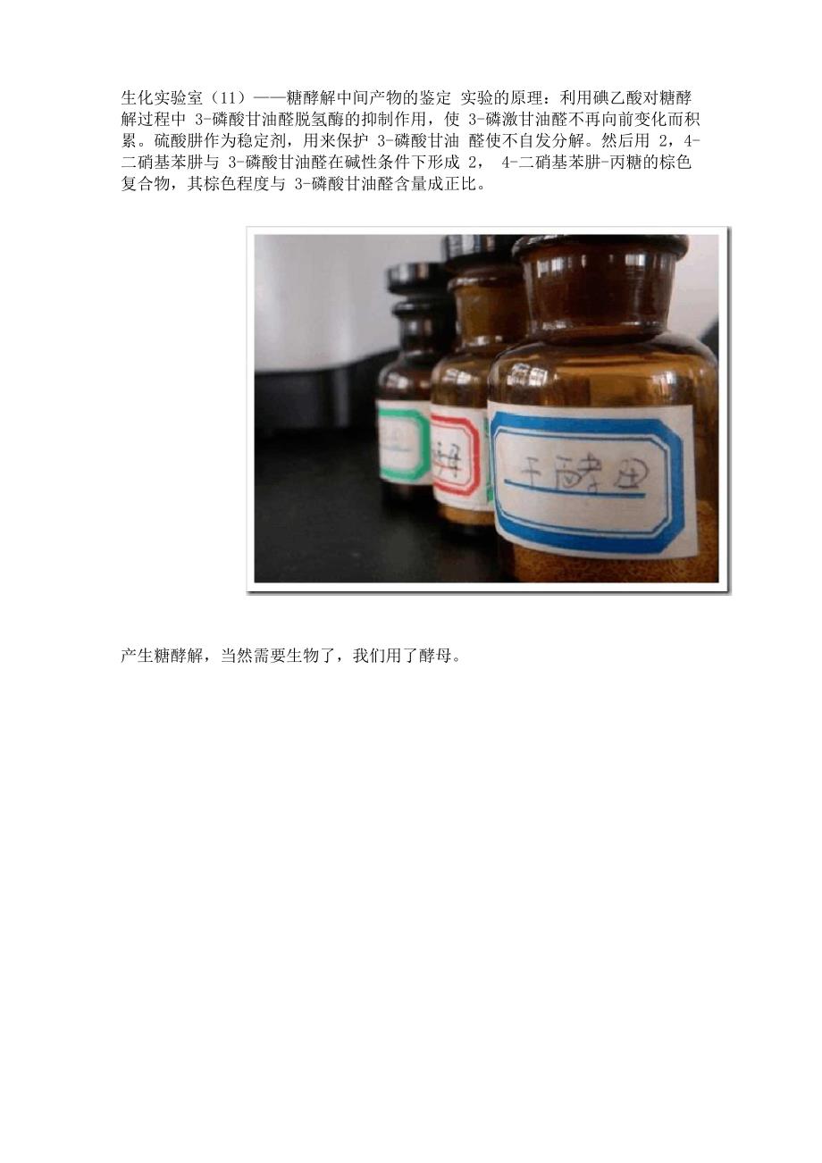 实验九糖酵解中间产物的鉴定_第1页