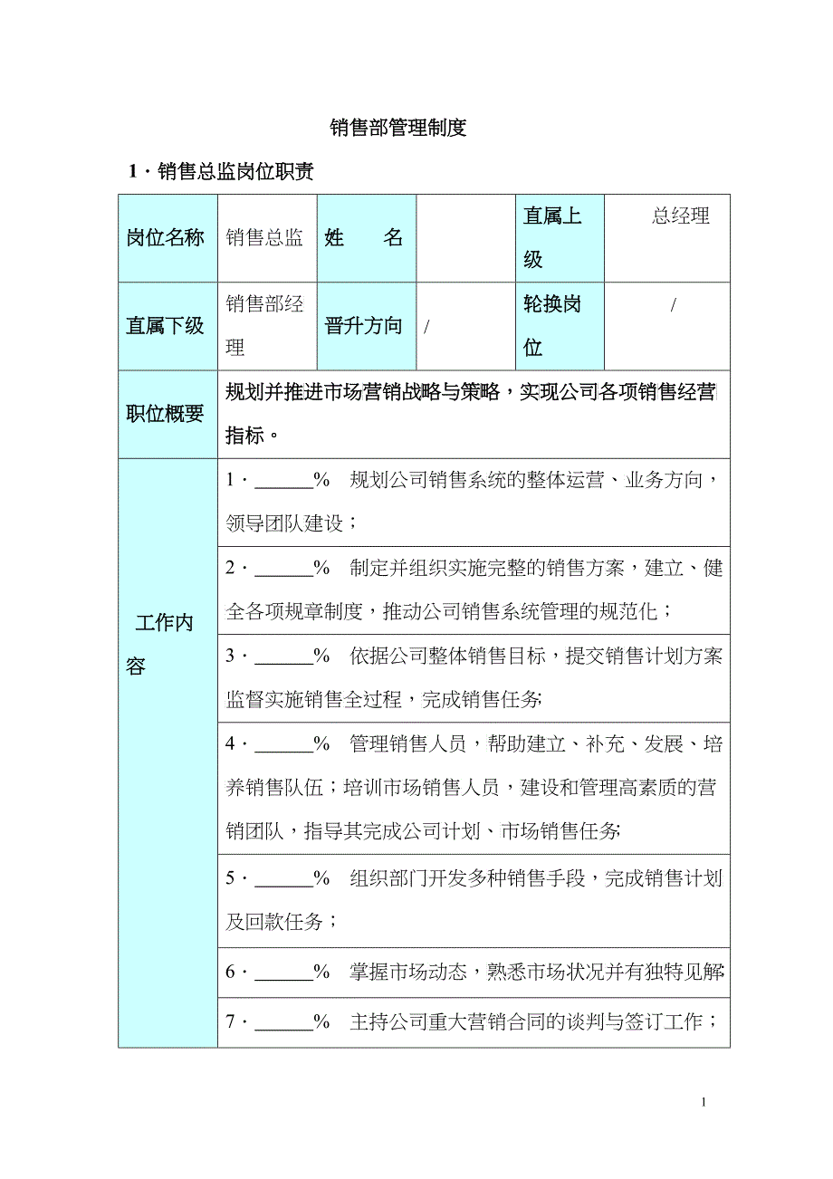 渠道部管理制度_第1页