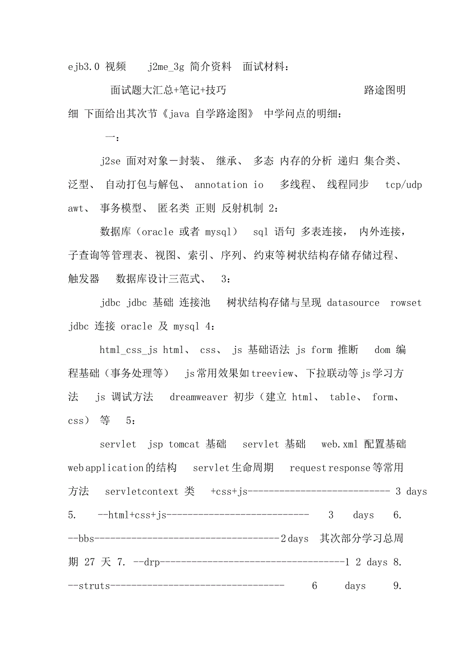 马士兵视频列表及Java学习教学大纲_第4页