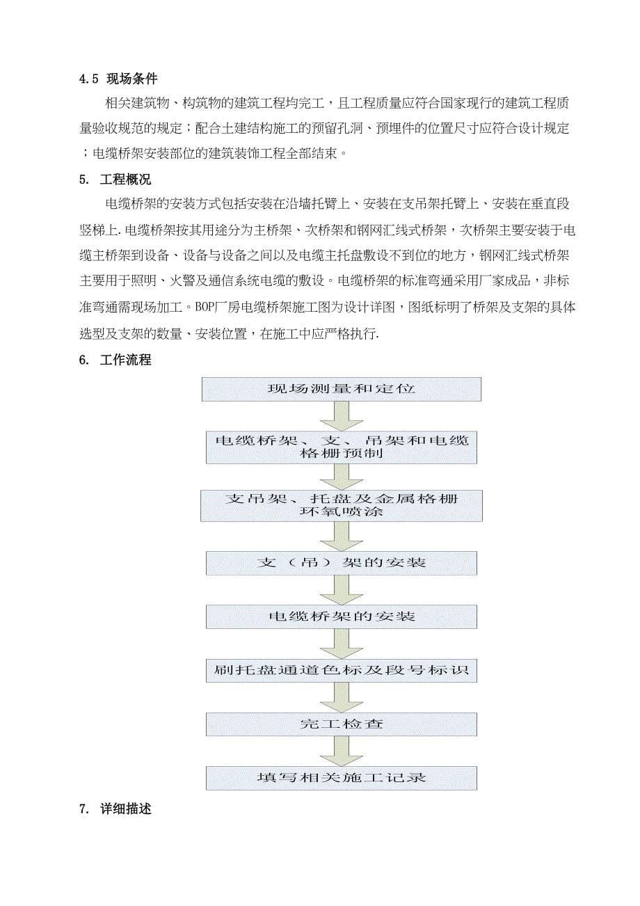 BOP厂房电缆桥架安装施工方案(DOC 42页)_第5页