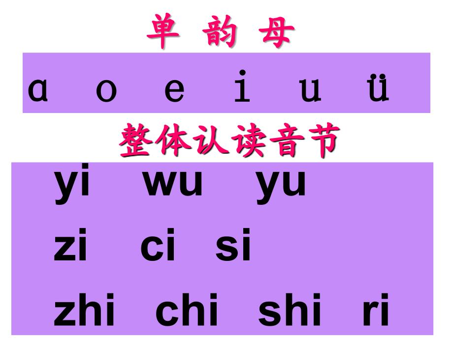 一年级语文上册汉语拼音《复习二》课件2_第4页