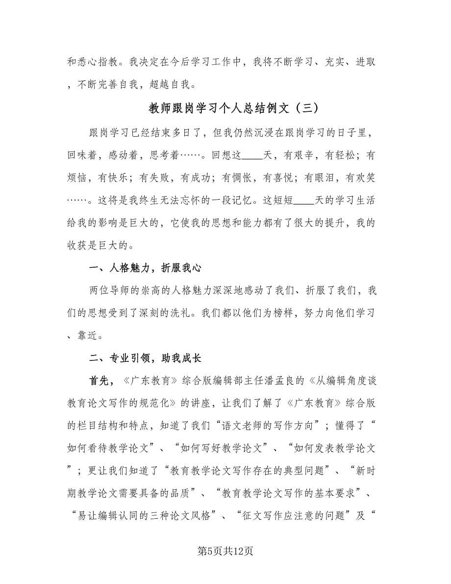 教师跟岗学习个人总结例文（4篇）.doc_第5页