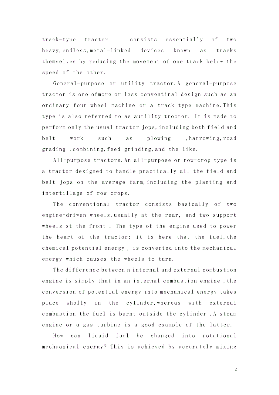 农用拖拉机车辆课程毕业设计外文文献翻译、中英文翻译、外文翻译_第2页