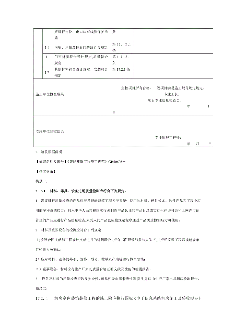 机房室内装饰装修检验批质量验收记录_第2页