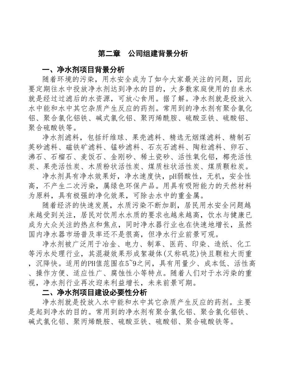 陕西投资成立年产xx吨净水剂公司报告(DOC 43页)_第5页