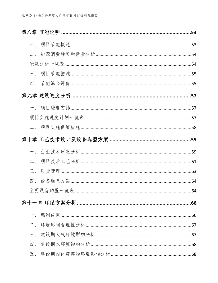 湛江高频电刀产品项目可行性研究报告_模板范文_第3页