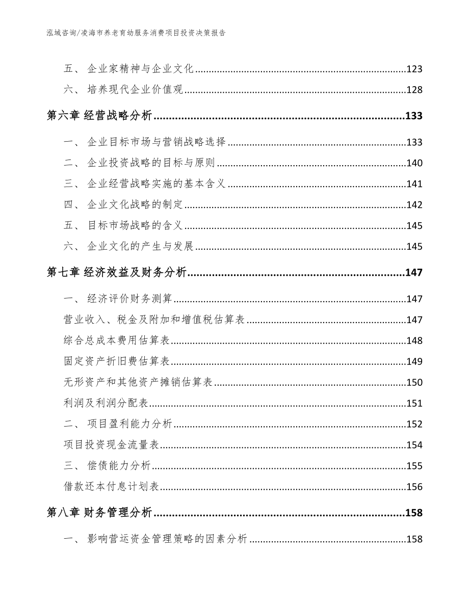 凌海市养老育幼服务消费项目投资决策报告【模板范本】_第4页