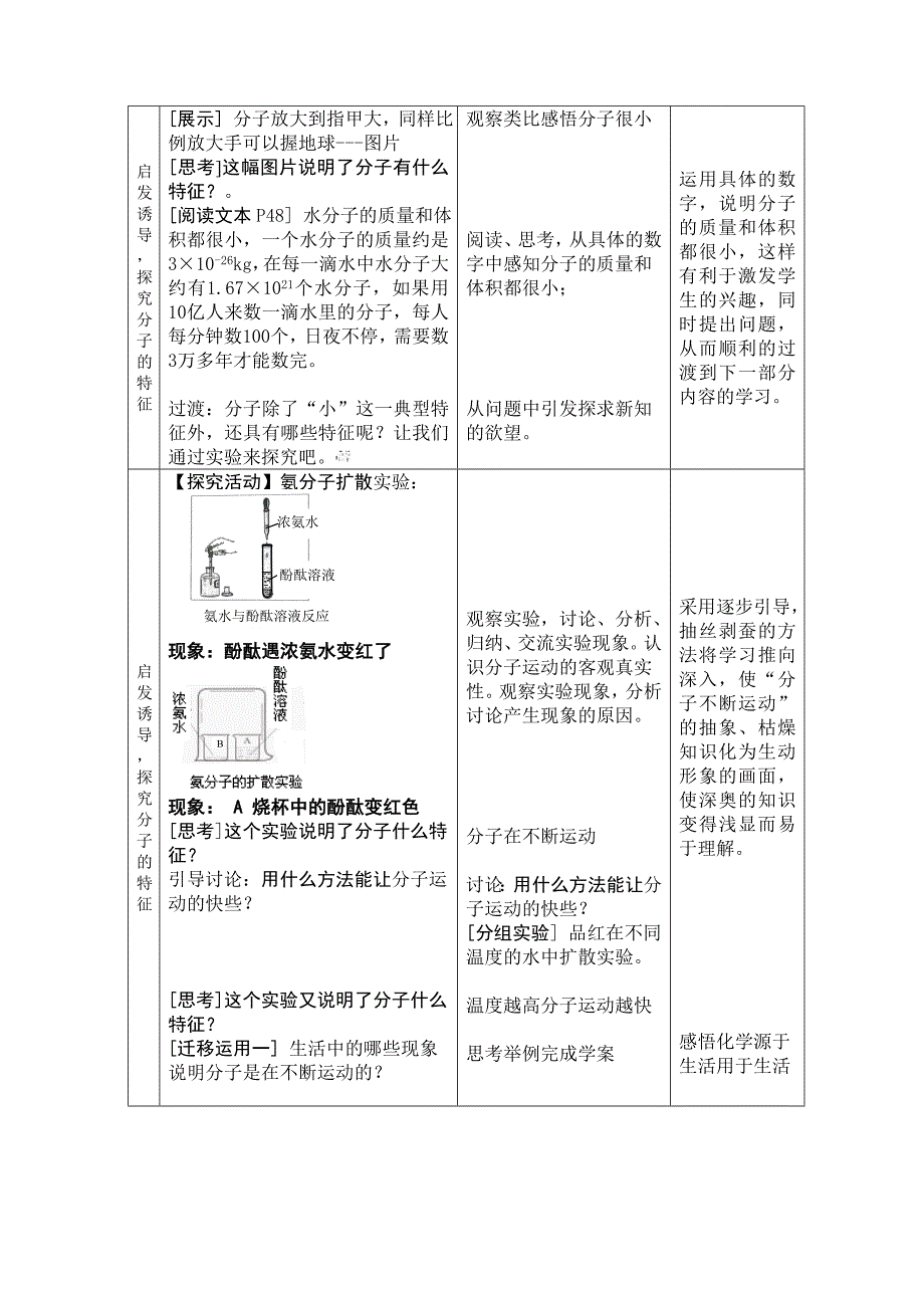 九年级化学《分子和原子》教学设计_第2页