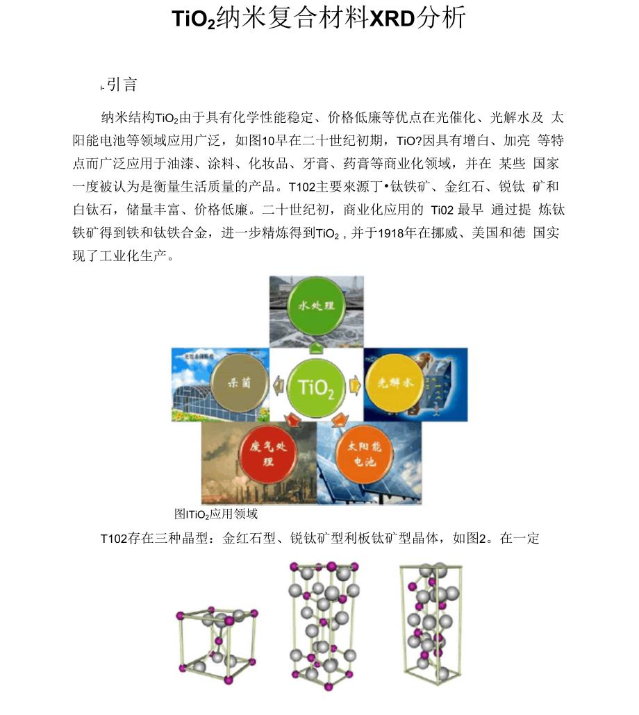 TiO2半导体纳米复合材料XRD分析_第1页