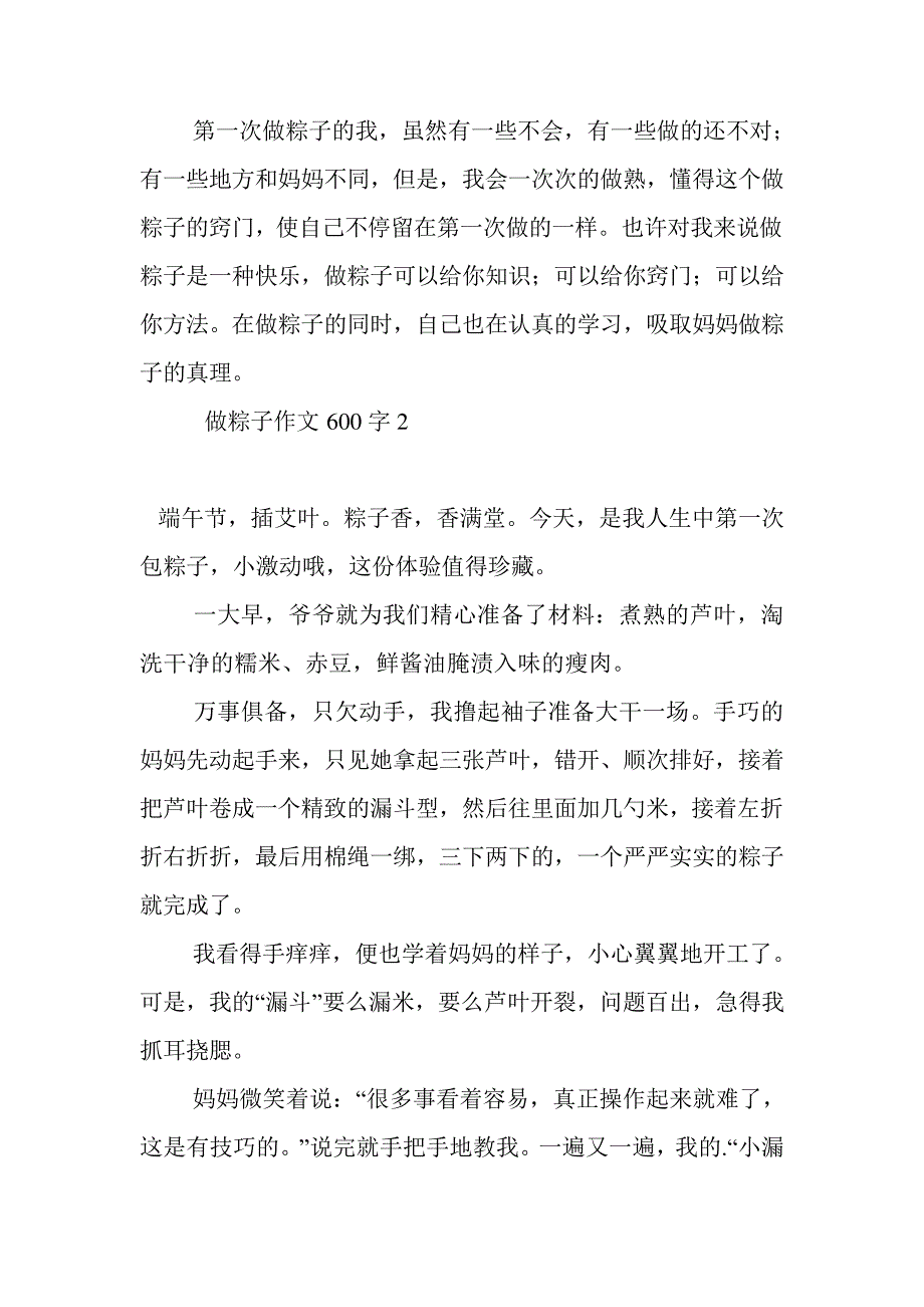 最新整理做粽子作文600字8584_第2页