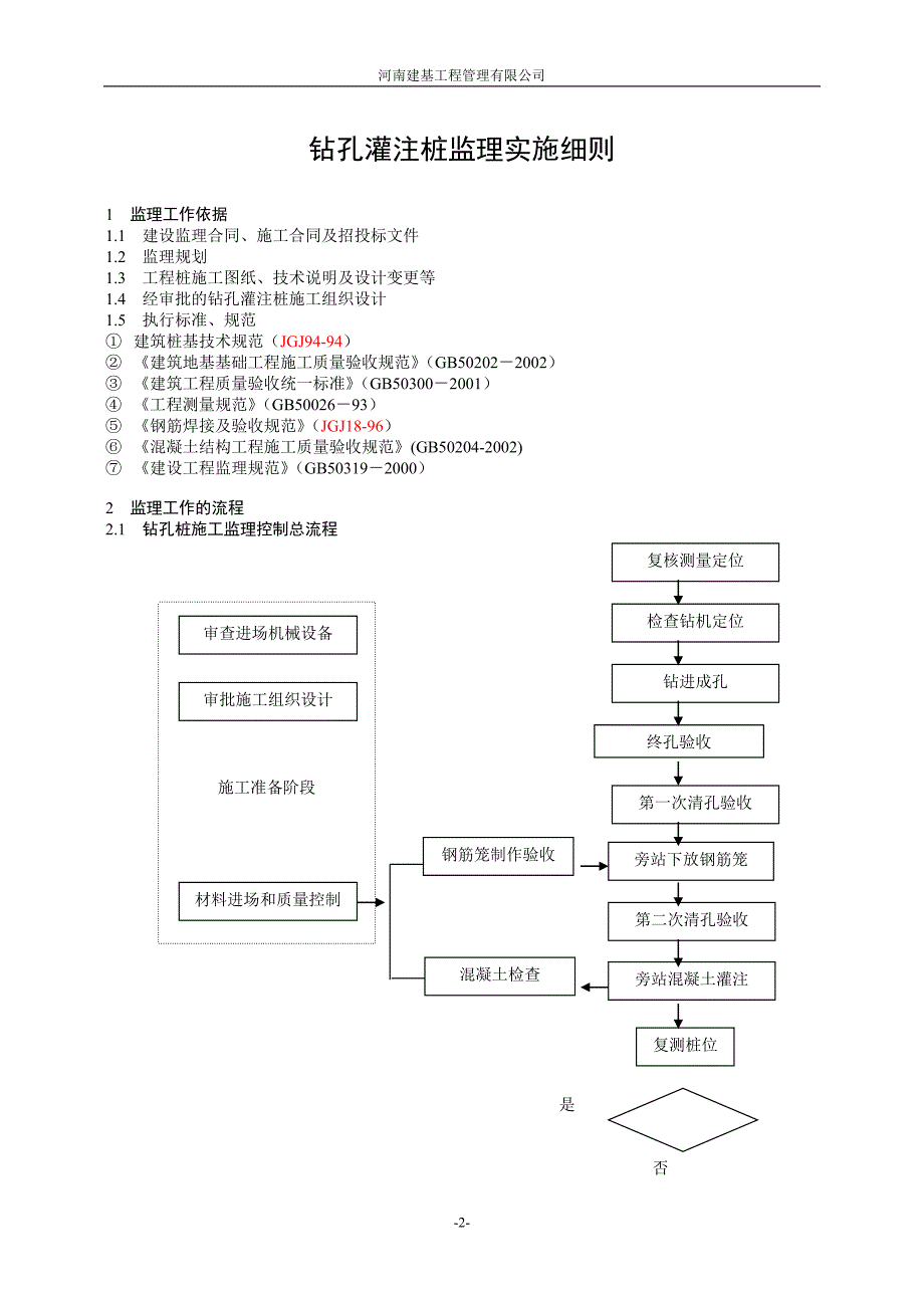 钻孔灌注桩工程监理细则及工作流程_第3页