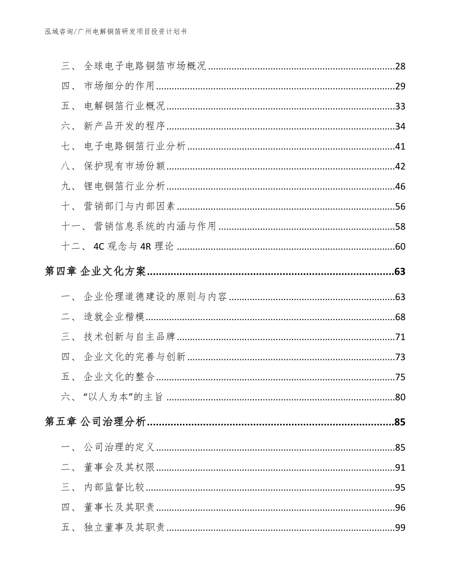 广州电解铜箔研发项目投资计划书【范文模板】_第2页