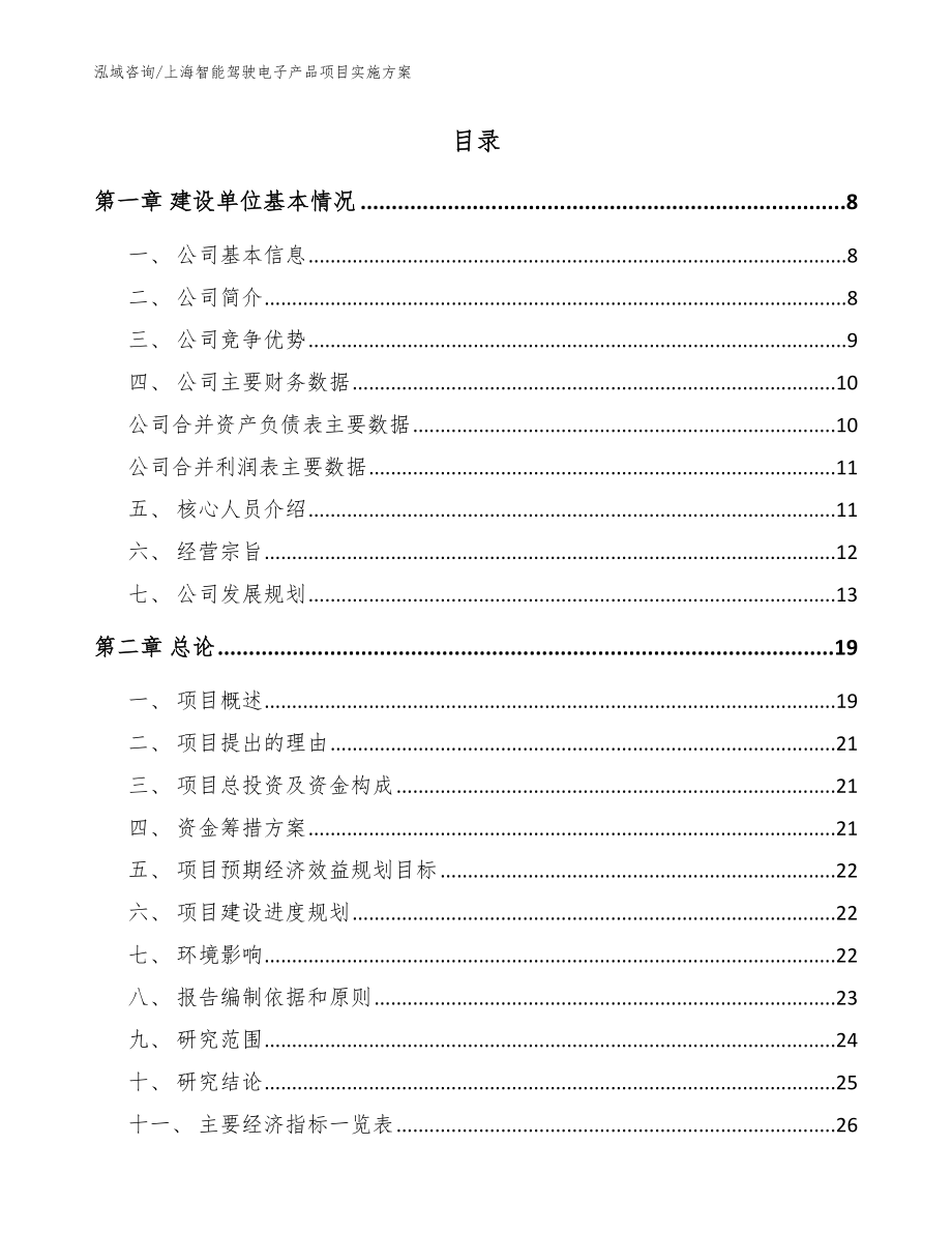 上海智能驾驶电子产品项目实施方案（参考模板）_第2页