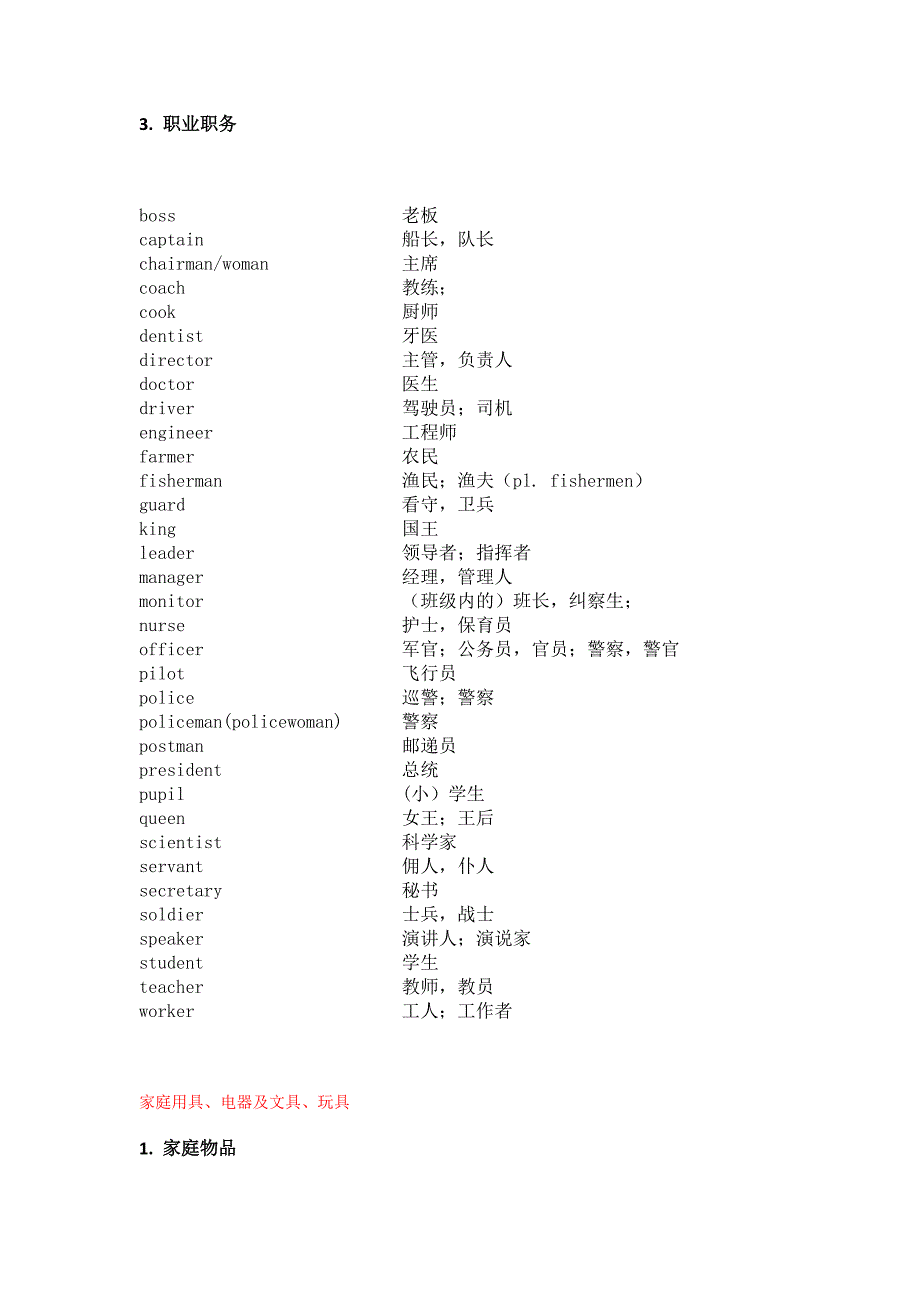 中考英语单词分类速记(1600词)_第3页