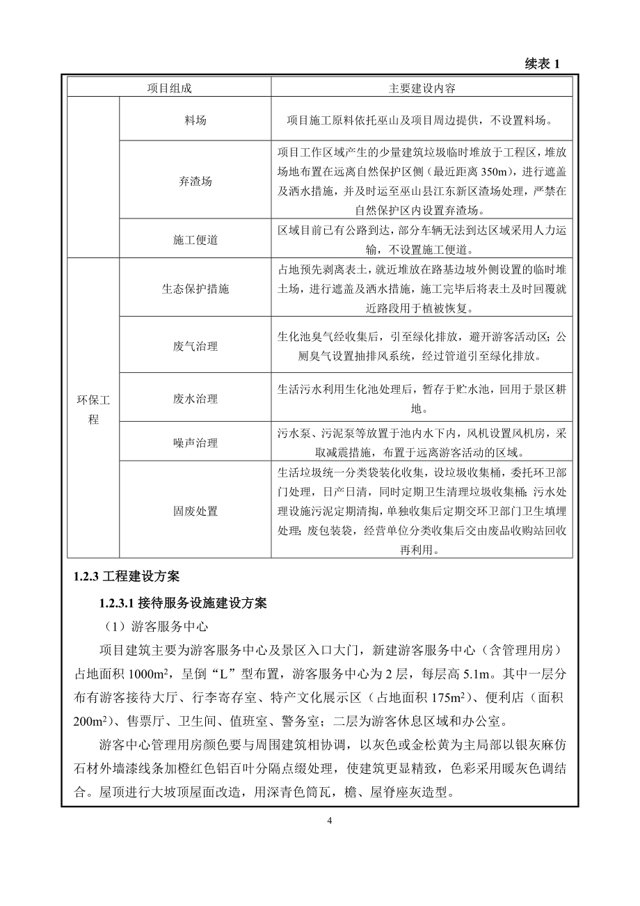 巫峡景区核桃坪露营基地基础及配套设施建设项目环评报告书_第4页